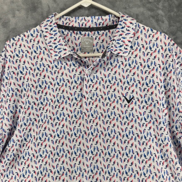 Callaway Other - Callaway Golf Polo Shirt Mens XL All Over Parrot Print Short Sleeve Button Up
